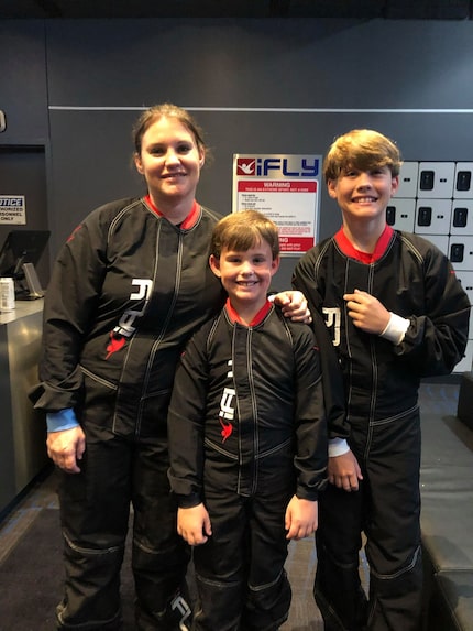 Elizabeth Schonfeld and her sons, Charlie and Noah Schoenfeld