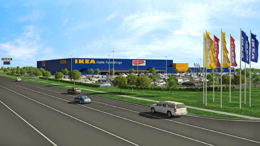 Rendering of the IKEA store that will open in Grand Prairie in fall 2017.