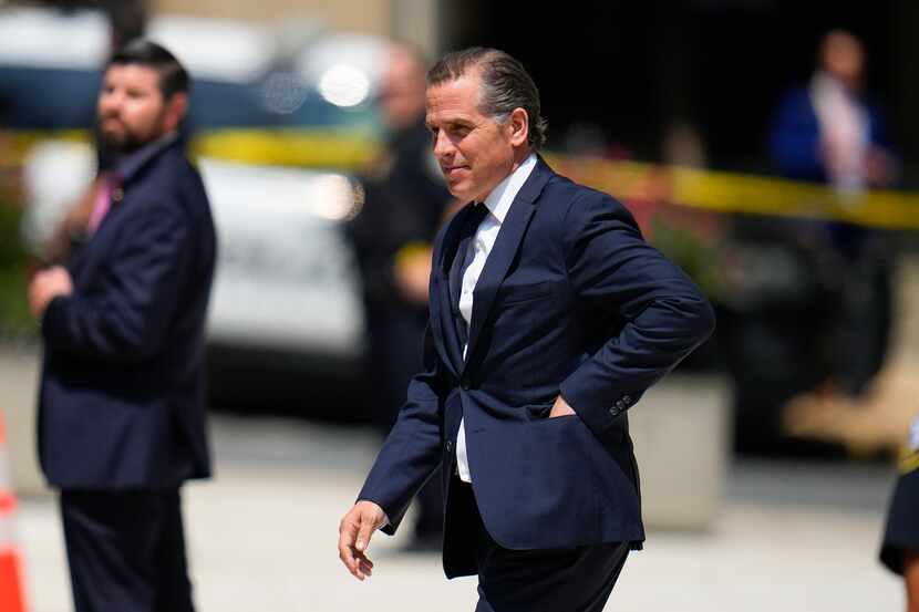 President Joe Biden’s son Hunter Biden leaves after a court appearance, Wednesday, July 26,...