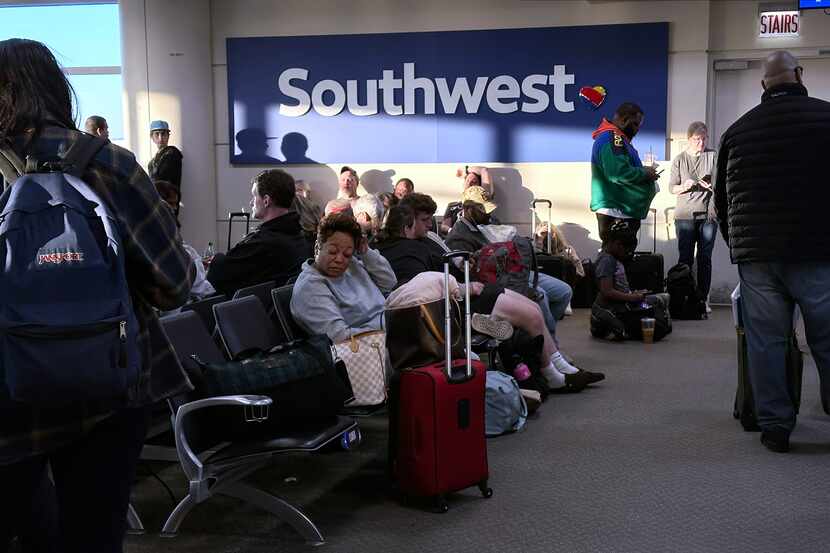 A Southwest Airlines gate in Chicago, IL on March 19, 2023.