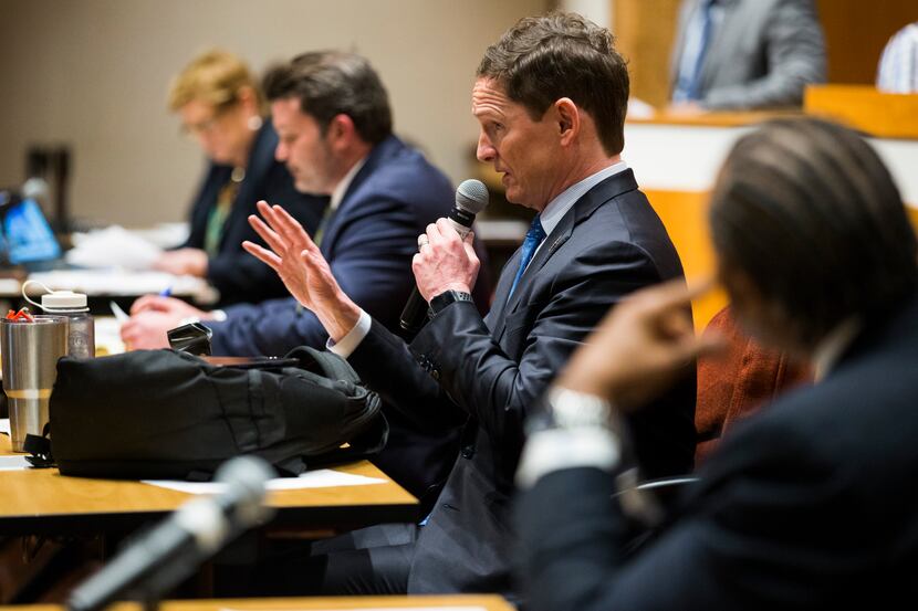 In this file photo, Dallas County Judge Clay Jenkins and the rest of the Dallas County...