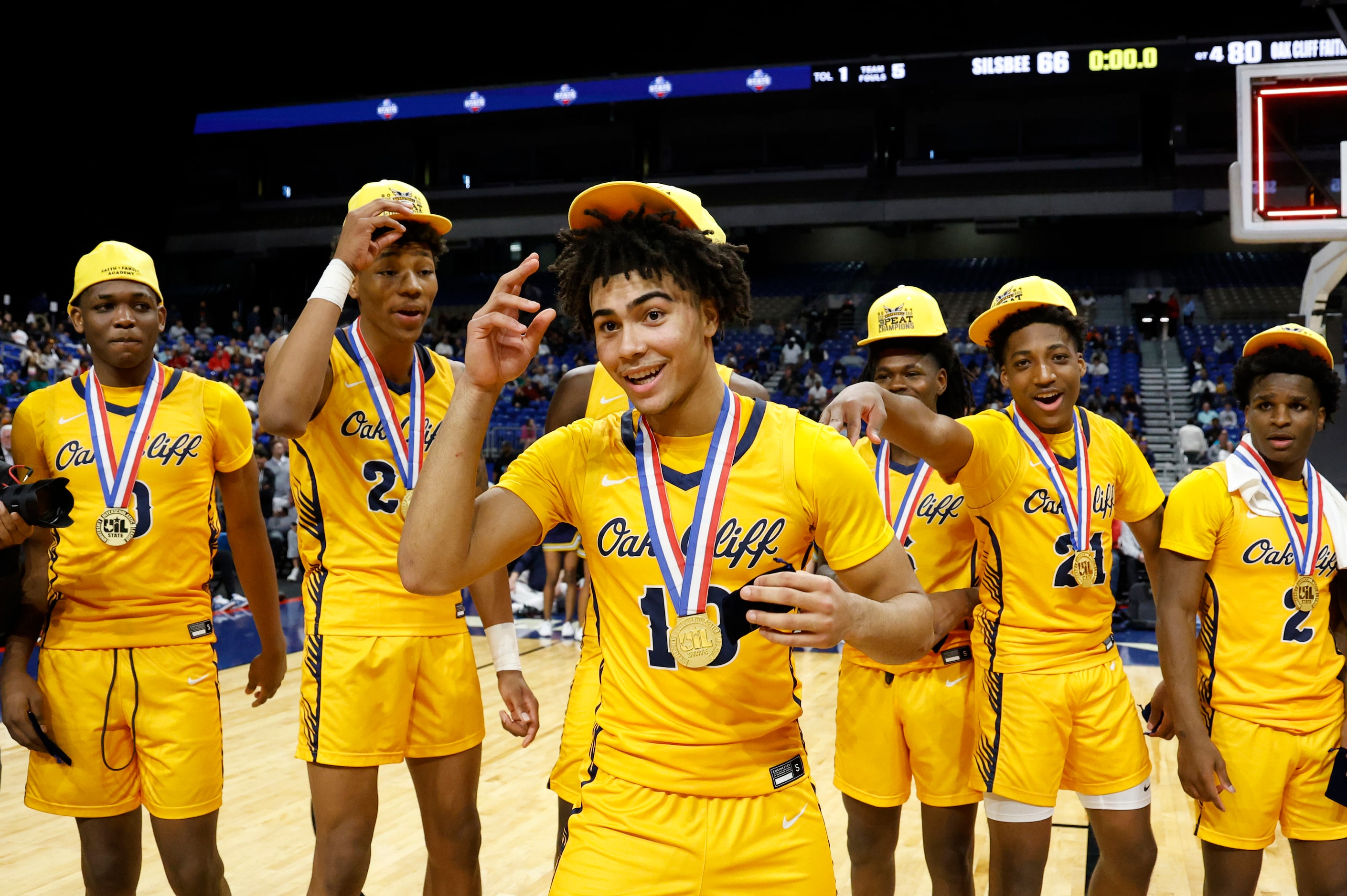 Oak Cliff Faith Family Academy Isaac Williams (10) head to accept his MVP award. Class 4A...