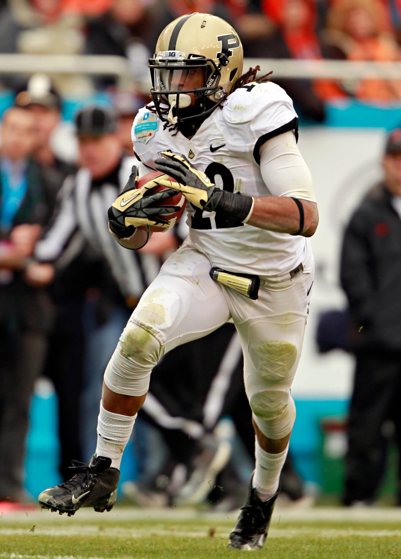 Purdue Boilermakers receiver Tommie Thomas runs in a touchdown during the second half of a...