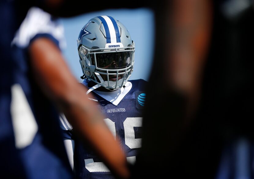 Dallas Cowboys cornerback Brandon Carr (39) is pictured during afternoon practice at...