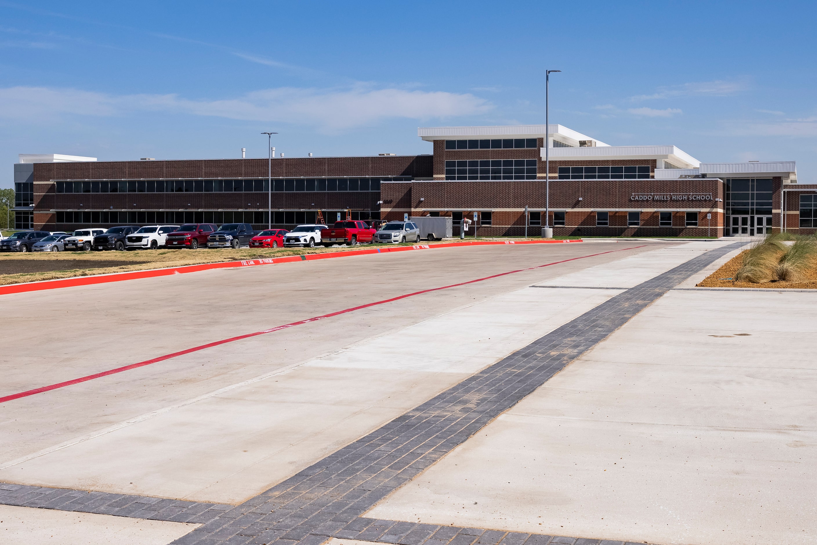 The newly built Caddo Mills High School  is shown on Aug. 17.