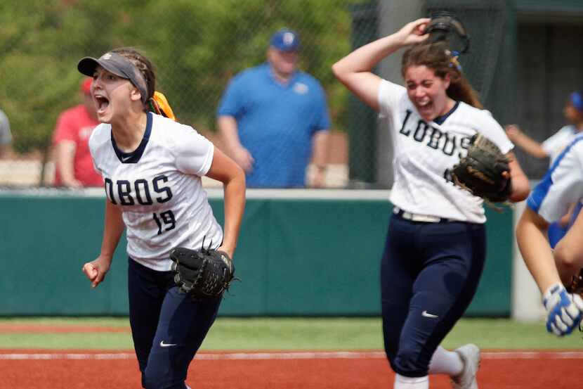 Little Elm's Lauren Lucas (left) leads the Dallas area in batting average and RBIs and is...