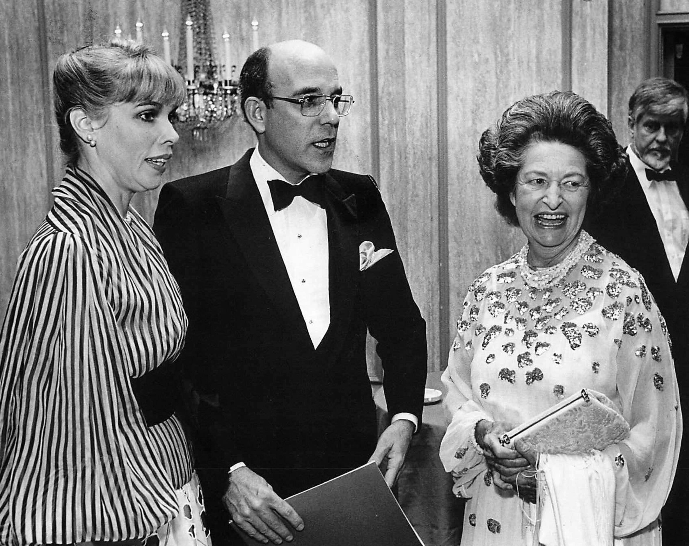 From left: Heather Marcus, Richard Marcus and Lady Bird Johnson attended a party celebrating...