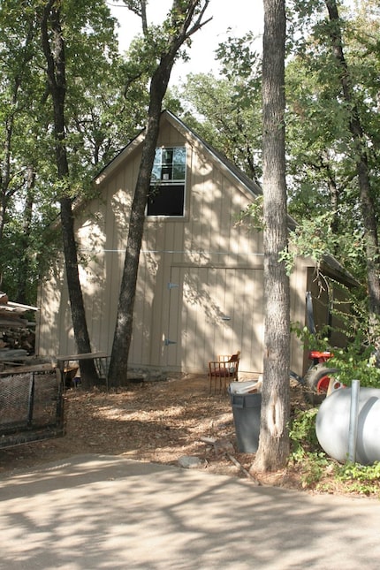 The exterior of a shed in Arlington where Amber Wyatt reported that she was raped, from a...