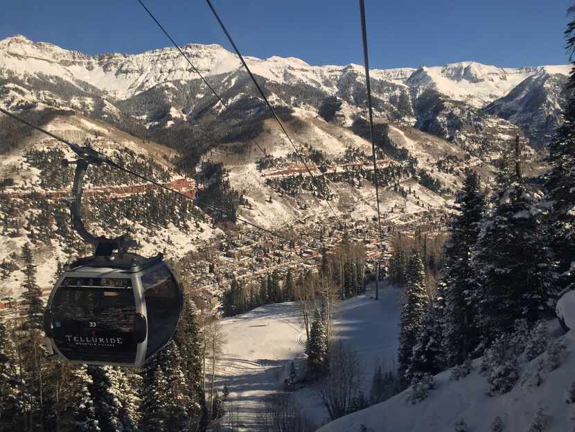 The free year-round gondola service links three stations: the town of Telluride,...