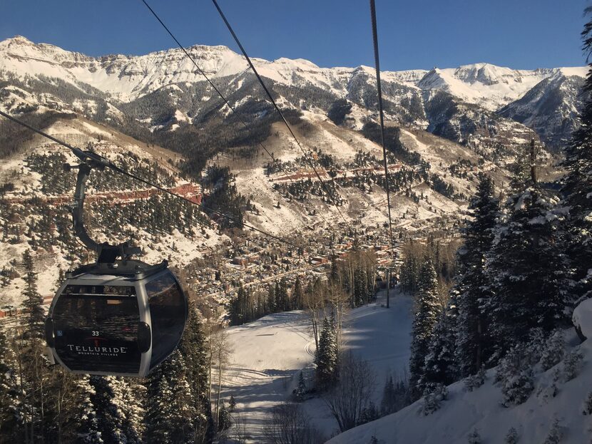 The free year-round gondola service links three stations: the town of Telluride,...