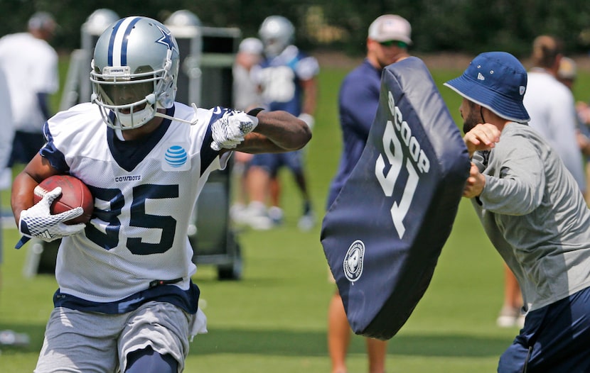 FILE - Cowboys wide receiver Noah Brown (85) is pictured during OTAs at The Star in Frisco...