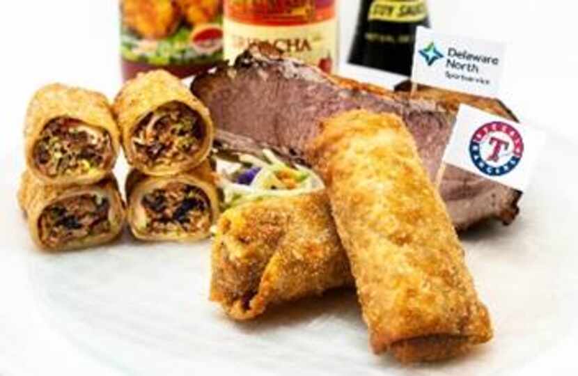 Brisket egg rolls are one of three fan-submitted dishes that might be sold at Globe Life...