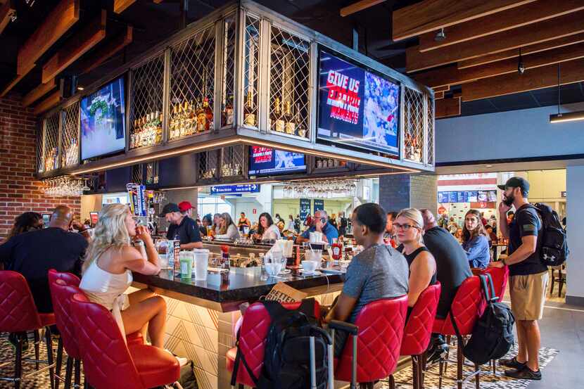 The TGI Friday restaurant in Terminal B at DFW International Airport