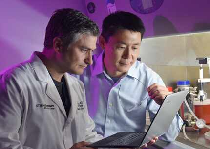 Head-and-neck cancer surgeon, Dr. Baran Sumer and bioengineer, Jinming Gao, are working on a...