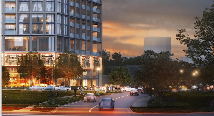 The Turtle Creek tower would have separate entries for the assisted living and condo units.