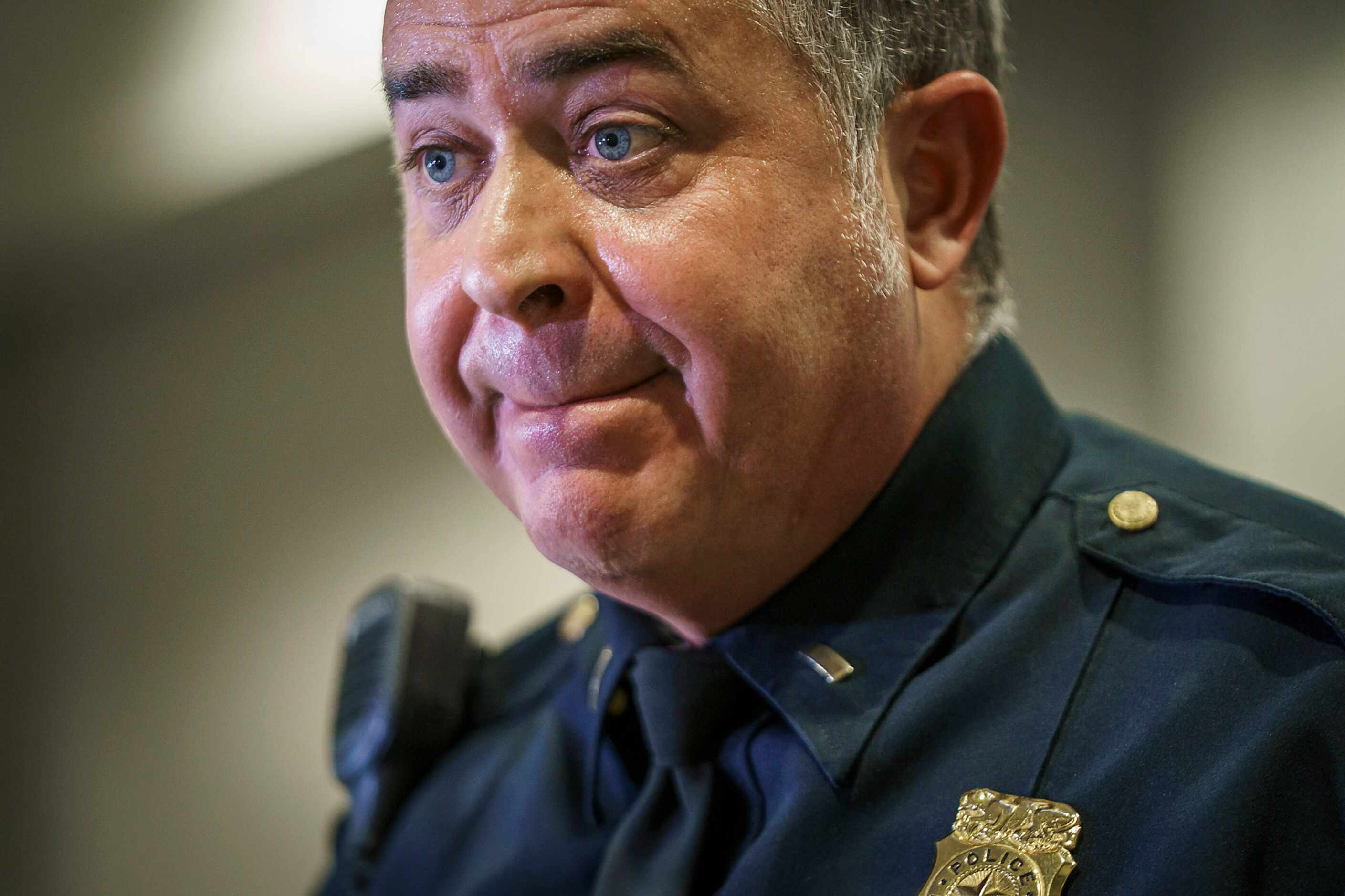 Fort Worth police Lt. Brandon OÕNeil addresses a news conference regarding the shooting of...