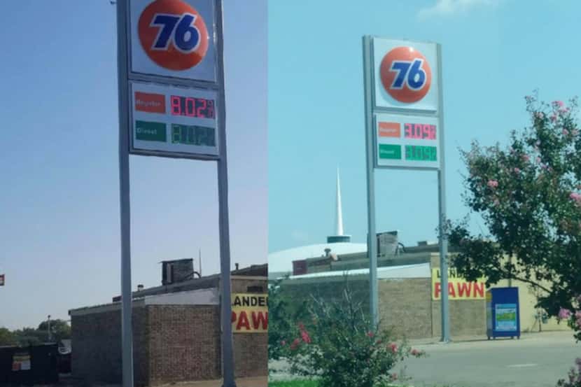 El administrador de la gasolinera 76 en Garland explicó que fue un error y que la gasolina...