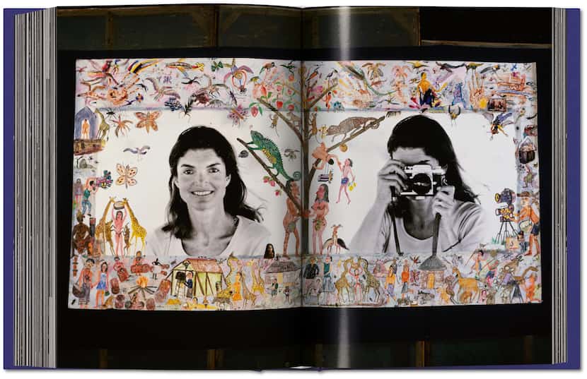 A page from the book "Peter Beard", published by Taschen, showing one of Beard's works...