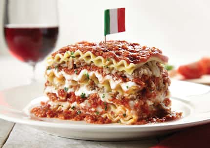Spaghetti Warehouse calls its 15-layer lasagne "our all-time guest favorite" on the menu....