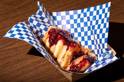 Fried PB&J is sometimes available at AG Texican in Dallas. It's a play on the PB&J with...