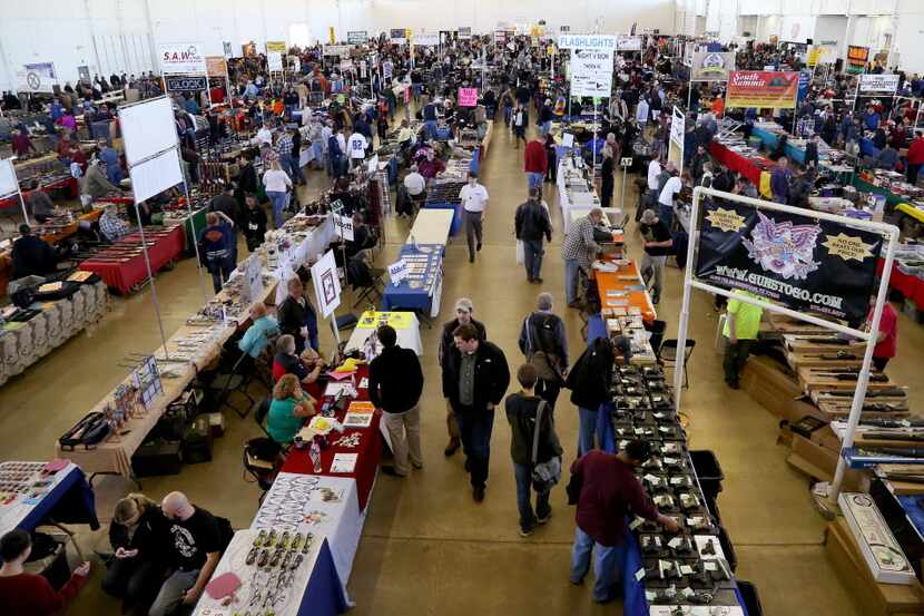 The  Dallas Gun and Knife Show at Dallas Market Hall on Jan. 5, 2014. The show featured...