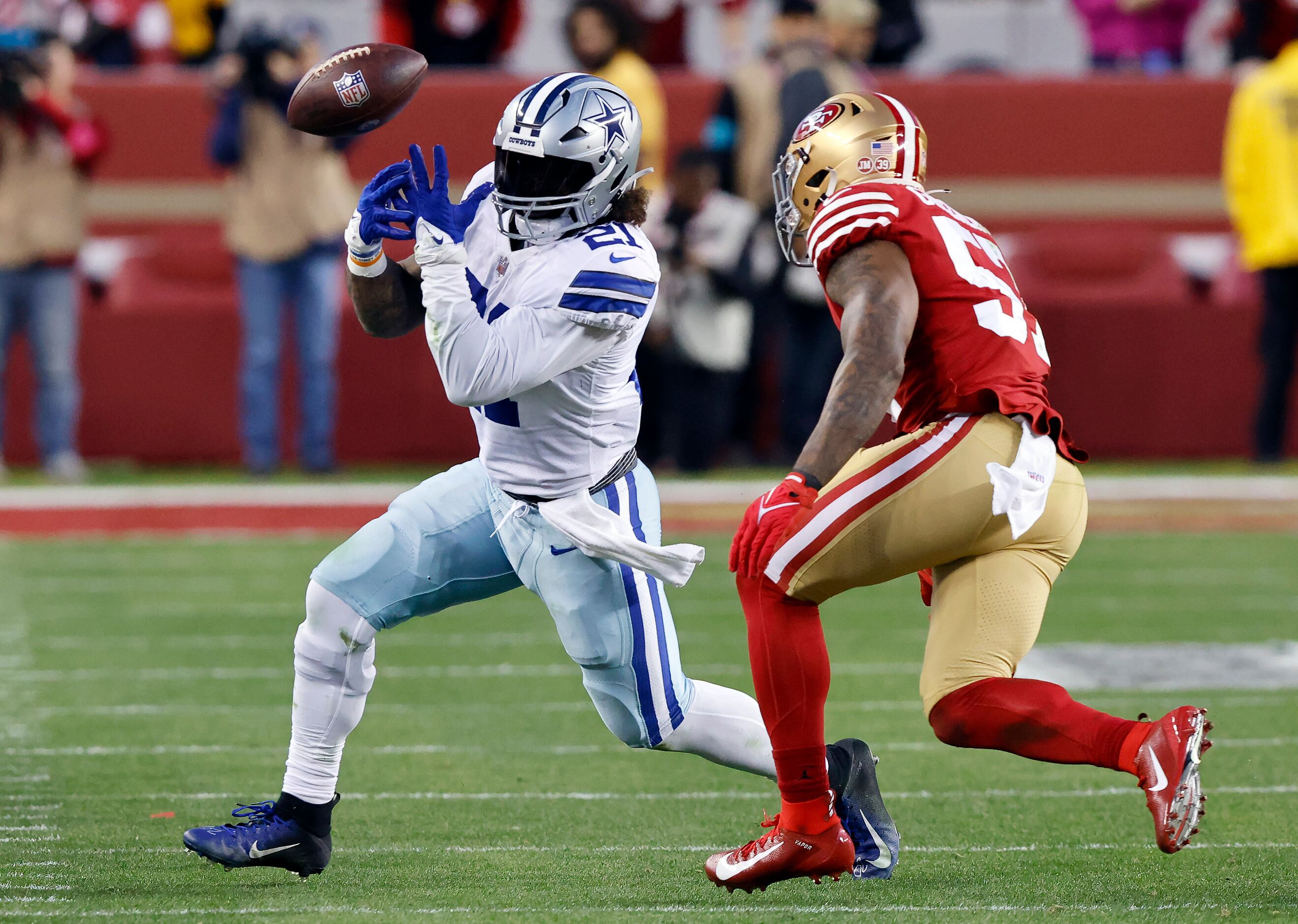 Photos: Hauling it in! Cowboys' CeeDee Lamb makes a catch for a