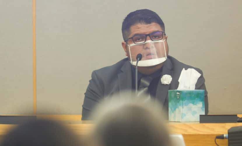 Edgar Ruiz, the boyfriend of 18-year-old Amina Said, takes the stand on the second day of...