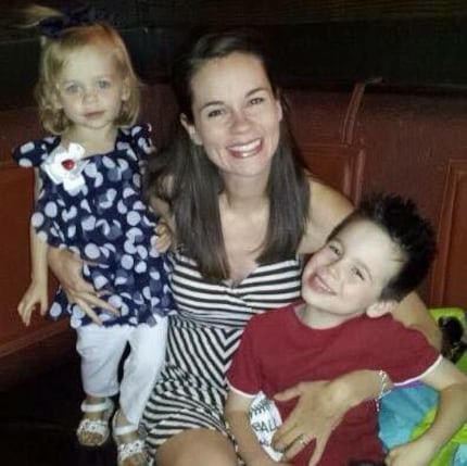 Rachel Dawson and her two children, Aubrey and Luke.