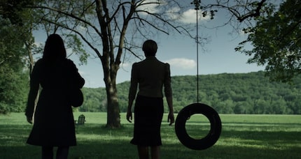 Here's a look out the back door of Claire Underwood's home, allegedly in Texas.