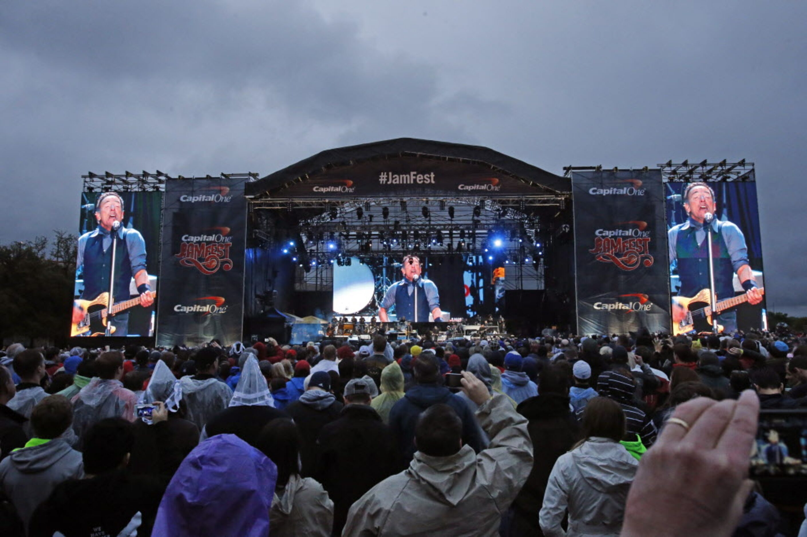 Bruce Springsteen performs during the March Madness Music Festival in Dallas on Sunday,...