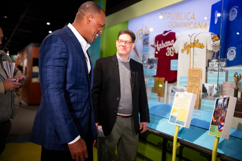 Former Texas Rangers third baseman Adrian Beltre visited the National Baseball Hall of Fame...