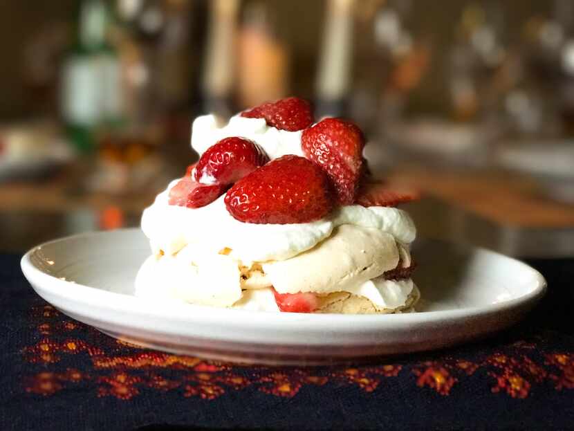 Easy to make (mostly ahead) and foolproof, individually sized strawberry Pavlovas are the...