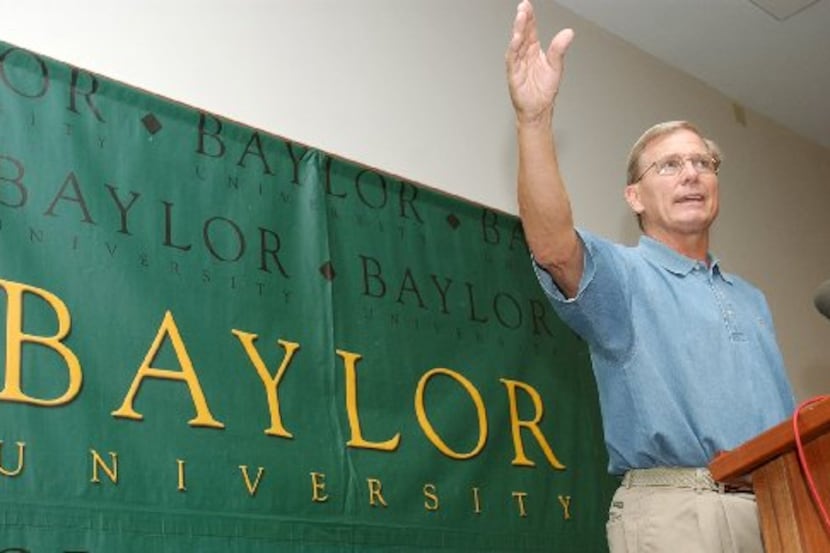 Baylor basketball coach Dave Bliss speaks during a news conference Monday, July 28, 2003, in...