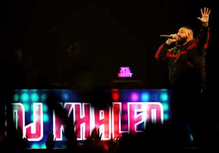 DJ Khaled, always an entertaining start, opened for Demi Lovato.