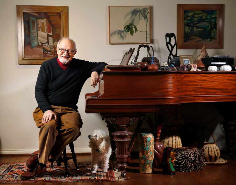 Rick Brettell, former art critic of The Dallas Morning News, is photographed at his Dallas...