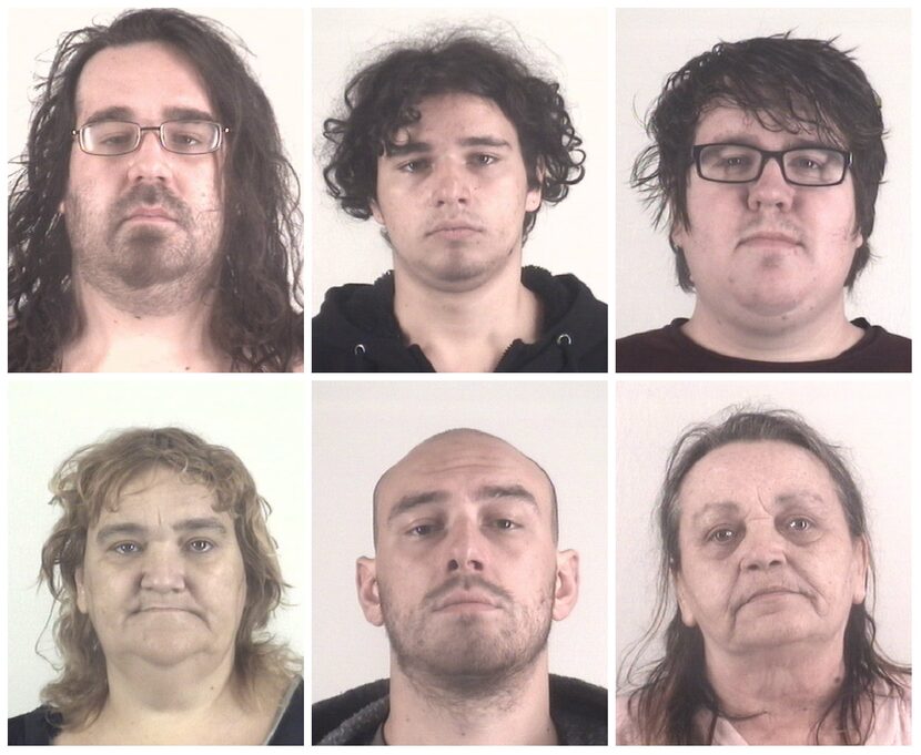 Top row, from left: Billy Hawkins, Jacob Neil Olsen, Joshua Olsen. Bottom row, from left:...