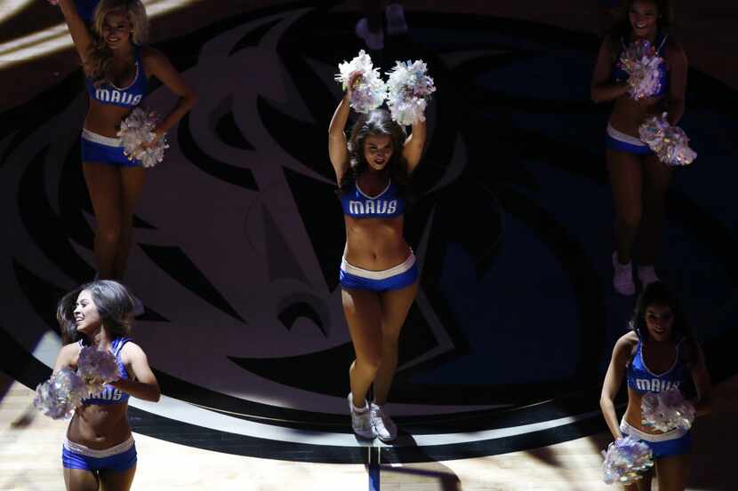 Dallas Mavericks dancers before game 3 against the Oklahoma City Thunder in the first round...