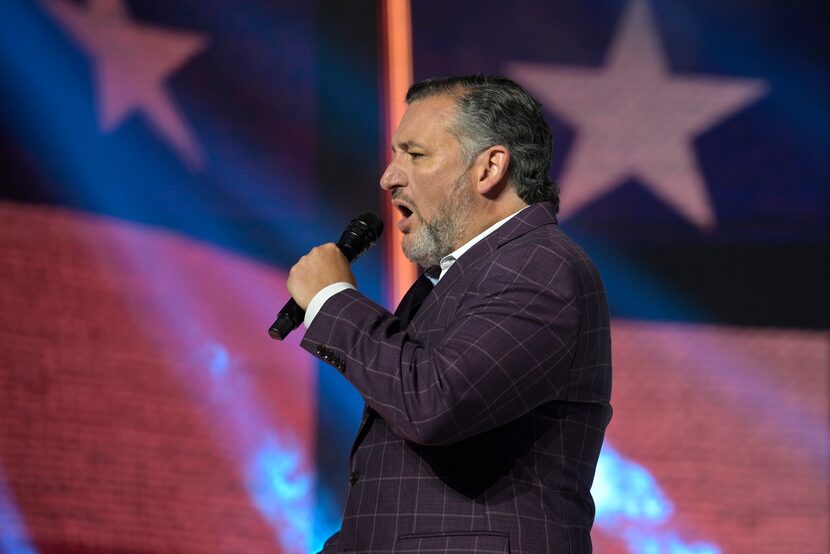 Sen. Ted Cruz, R-Texas, addresses attendees during the Turning Point USA Student Action...