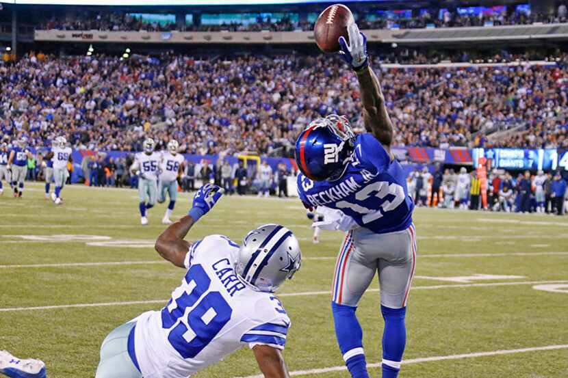 November 23, 2014--New York Giants wide receiver Odell Beckham Jr. (13) makes a...