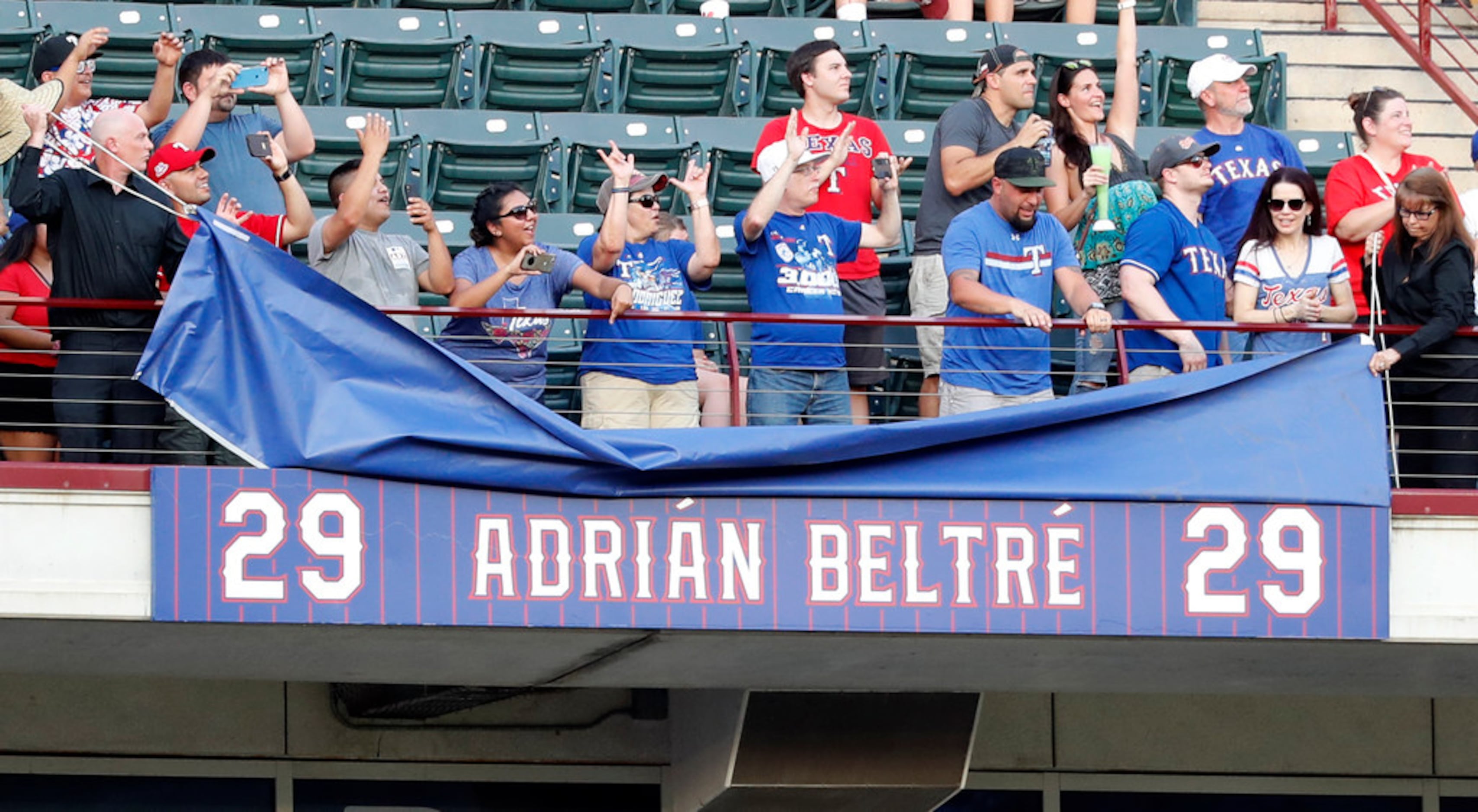 Adrian Beltre's No. 29 Texas Rangers jersey officially retired
