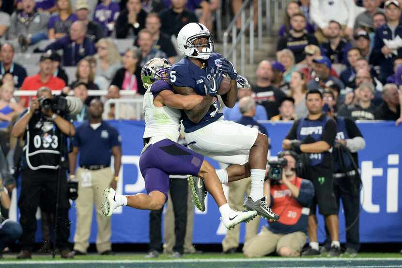 GLENDALE, AZ - DECEMBER 30: Penn State wide receiver DaeSean Hamilton reels in a 24-yard...