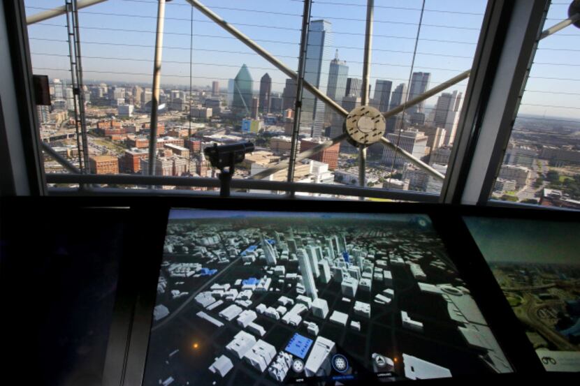 Large viewing screens in the observation deck will show a variety of informative videos.