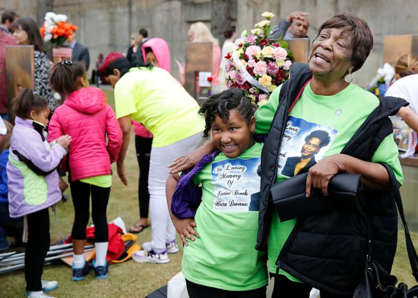 
Ivory Bell Tyler, an older sister of victim Castine Brooks Hearn Deveroux, and Amani...