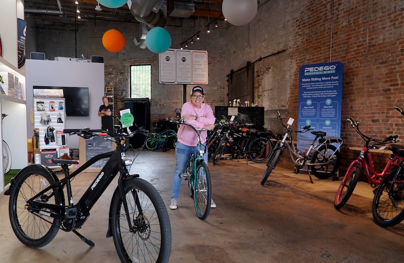 BK Snyder, owner of a Pedego electric bike franchise in Dallas, says interest in this new...