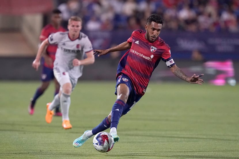 FC Dallas forward Jesús Ferreira finds open space during the first half of an MLS soccer...