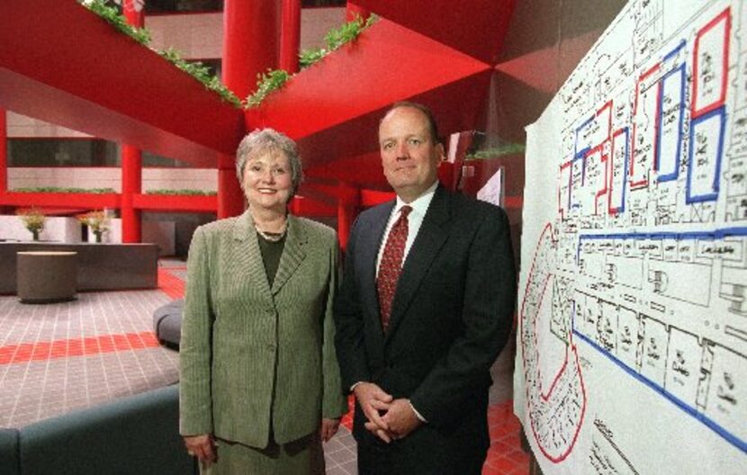 Parish Episcopal Head of School Gloria Snyder and Tom Carter, board chairman of the school,...