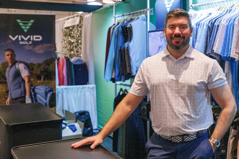 Vivid Golf co-founder Jeremy Walrack pictured at the Vivid Golf booth during the PGA Buying...