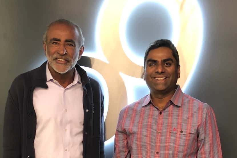 Dallas-based o9's co-founders, Sanjiv Sidhu (left) and Chakri Gottemukkala, say their...