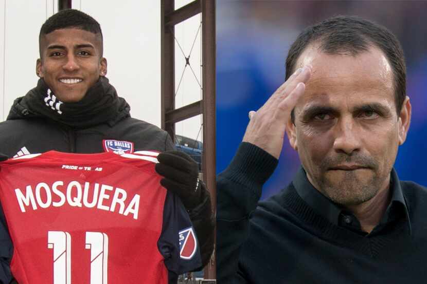 Santiago Mosquera, FCD's newest signing, and FCD Head Coach Oscar Pareja