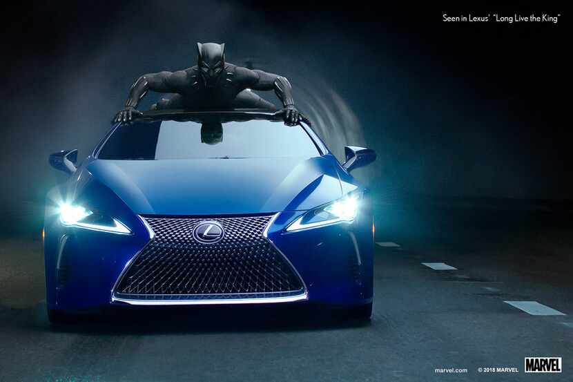  Lexus provided this image from its "Black Panther" Super Bowl spot. Marketers are thought...